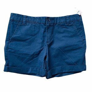 KHAKIS by Gap Women's Blue Boyfriend Roll-Up Shorts Size 8 Petite